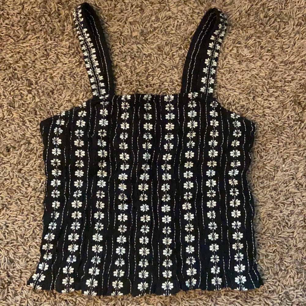 Floral American Eagle tank, Size S, little cropped